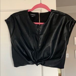 Pleather BEBE crop top